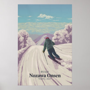 Nozawa Onsen Japan Ski Resort Reisposter Poster
