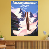 Nozawaonsen Japan om te skiën Canvas Afdruk (Insitu (Woonkamer))