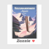 Nozawaonsen Japan om te skiën Sticker (Vel)