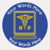 NP Aangepaste Sticker verpleegkundige NP (Voorkant)