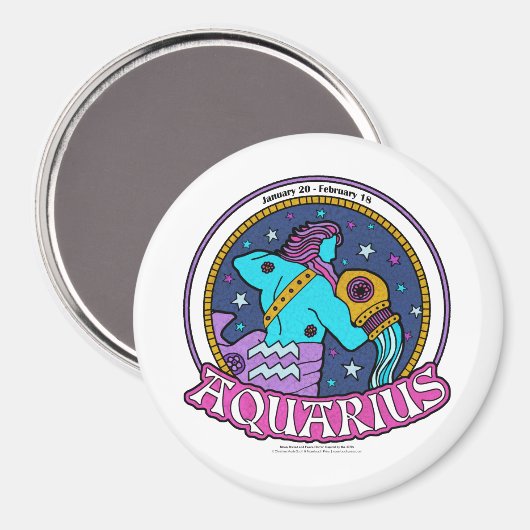 NP Aquarius 3-inch Ronde Magnet (Voorkant / Achterkant)