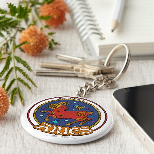 NP Aries 2,25-inch Basic Button Sleutelhanger (Zijkant)