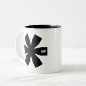 NP Asterisk 11 oz Two-Tone Mok (Voorkant links)