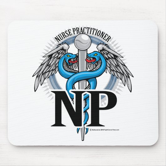 NP Blue Caduceus Muismat (Voorkant)