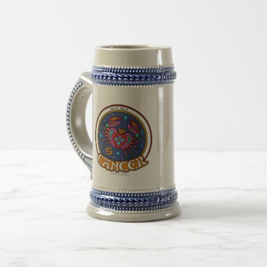 NP Cancer 22 oz Stein Bierpul (Voorkant links)