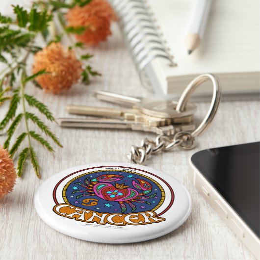 NP Cancer 2,25-inch Basic Button Sleutelhanger (Zijkant)