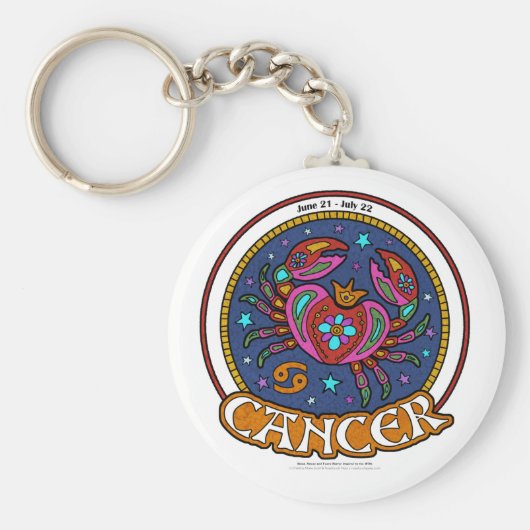 NP Cancer 2,25-inch Basic Button Sleutelhanger (Voorkant)