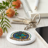 NP Capricorn 2,25-inch Basic Button Sleutelhanger (Zijkant)