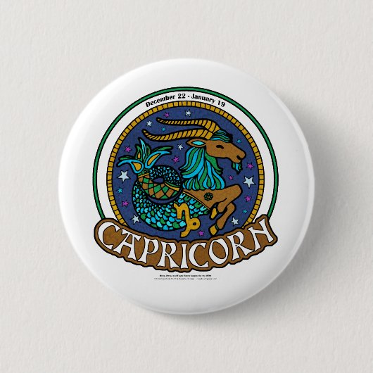 NP Capricorn, 2¼ inch Ronde Button (Voorkant)