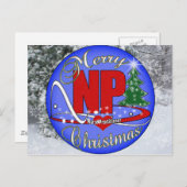 NP CHRISTMAS MERRY - NURSE PRACTITIONER FEESTDAGENKAART (Voorkant / Achterkant)