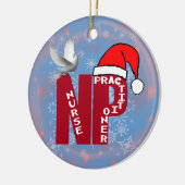 NP CHRISTMAS ORNAMENT SANTA HAT NURSE PRACTIONER (Links)