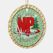 NP CHRISTMAS-verpleegkundige Keramisch Ornament (Links)