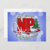 NP de Vakman van de Verpleegster van KERSTMIS Feestdagenkaart (Voorkant / Achterkant)