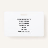 NP Foto-ID Ziekenhuisarts NP-Logo Badge (Achterkant)