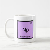 Np- geen symbool voor probleemchemie-element Funny Koffiemok (Links)
