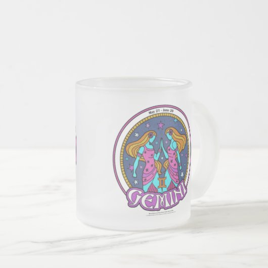 NP Gemini 10oz Frosted Glass Mok (Voorkant rechts)