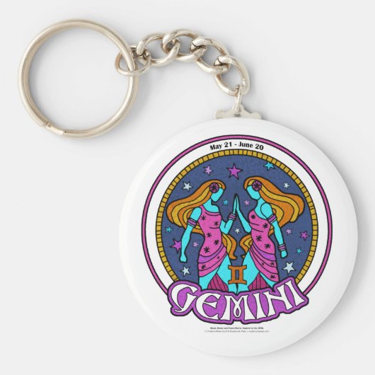 NP Gemini 2,25-inch Basic Button Sleutelhanger (Voorkant)