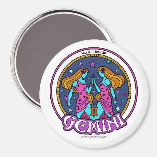NP Gemini Large, 3-inch Round Magnet (Voorkant / Achterkant)