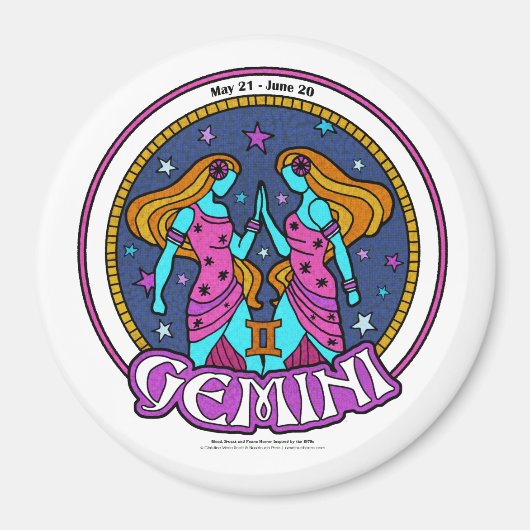 NP Gemini Large, 3-inch Round Magnet (Voorkant)