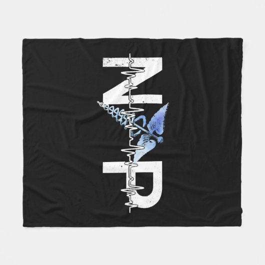 Np Heartbeat Nurse Practitioner Certified Nursing Fleece Deken (Voorkant (Horizontaal))