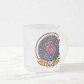 NP-kanker 10oz Mok van gefronst glas (Voorkant rechts)