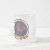 NP-kanker 10oz Mok van gefronst glas (Voorkant links)