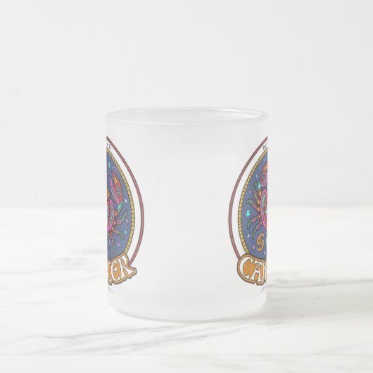 NP-kanker 10oz Mok van gefronst glas (Center)