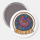 NP-kanker groot, 3-inch ronde magneet (Voorkant / Achterkant)
