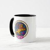 NP Leo Black 11oz Ringer Mok (Voorkant links)