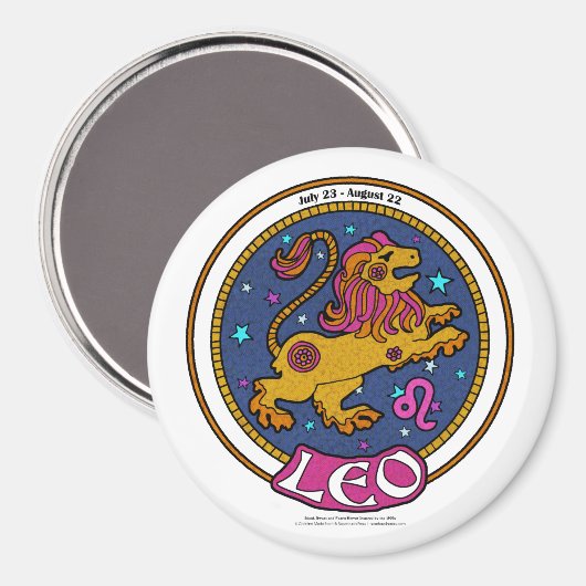 NP Leo Large, 3-inch Ronde Magnet (Voorkant / Achterkant)
