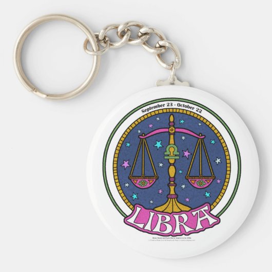 NP Libra 2,25-inch Basic Button Sleutelhanger (Voorkant)