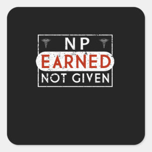 NP LPN Verpleegkundige Verdiend Verpleegkundige Gi Vierkante Sticker