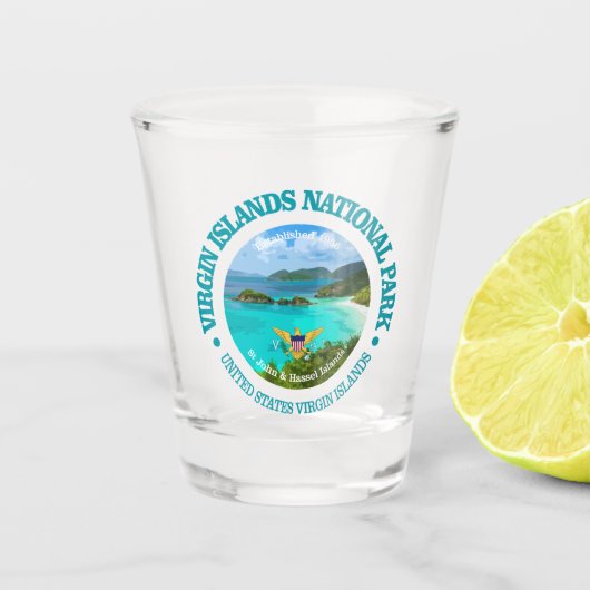 NP Maagdeneilanden Shot Glas (Voorkant)