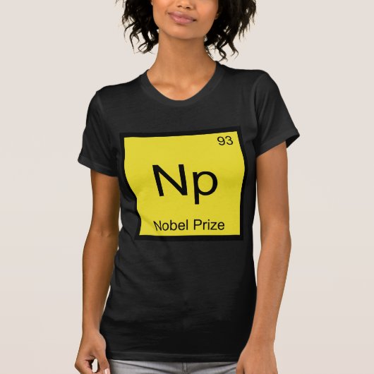 Np - Nobelprijs Chemie Elementsymbool T-shirt (Voorkant)