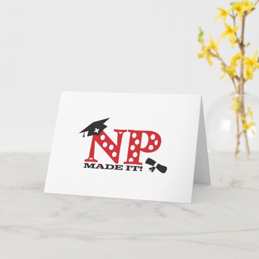 NP Nurse Practitioner Afstuderen Kaart (Gele Bloem)