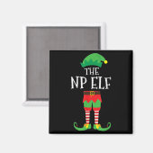 Np Nurse Practitioner Elf bijpassend Kerstfeest Magneet (Voorkant / Achterkant)