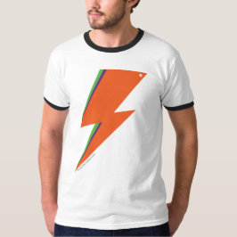 NP Oranje Bolt Mannen Basic Ringer T-Shirt