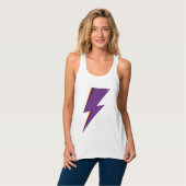 NP Paarse Bolt Women's Flowy Racerback Tanktop (Volledige Voorkant)