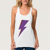 NP Paarse Bolt Women's Flowy Racerback Tanktop (Voorkant)