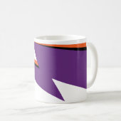 NP Paarse Wraparound Bolt 11 oz Klassieke witte Mo Koffiemok (Voorkant rechts)