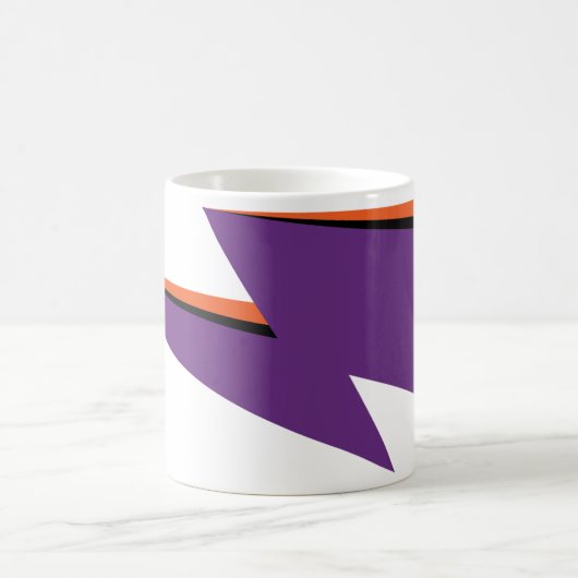 NP Paarse Wraparound Bolt 11 oz Klassieke witte Mo Koffiemok (Center)