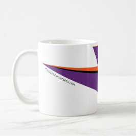 NP Paarse Wraparound Bolt 11 oz Klassieke witte Mo Koffiemok