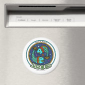 NP Pisces 3-inch Ronde Magnet (Insitu (Vaatwasser))