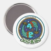 NP Pisces 3-inch Ronde Magnet (Voorkant / Achterkant)
