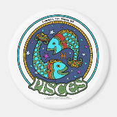 NP Pisces 3-inch Ronde Magnet (Voorkant)