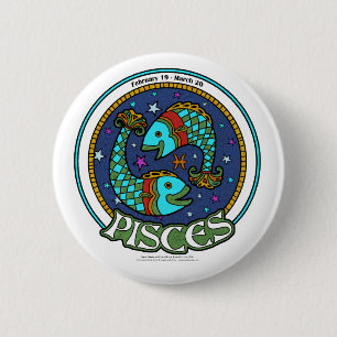 NP Pisces Round Button