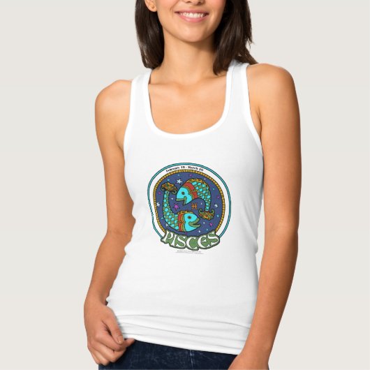 NP Pisces Women's Slim Fit Racerback Tanktop (Voorkant)