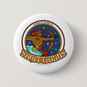 NP Sagittarius 2¼ Inch Round Button