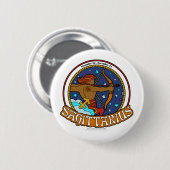 NP Sagittarius 2¼ Inch Round Button (Voorkant /achterkant)