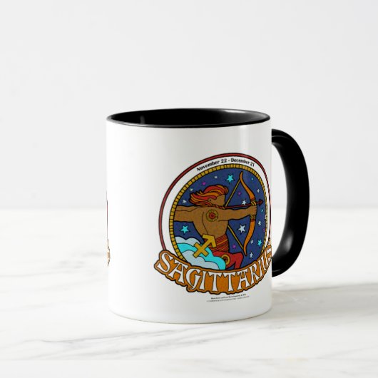 NP Sagittarius Black Ringer Mok (Voorkant rechts)